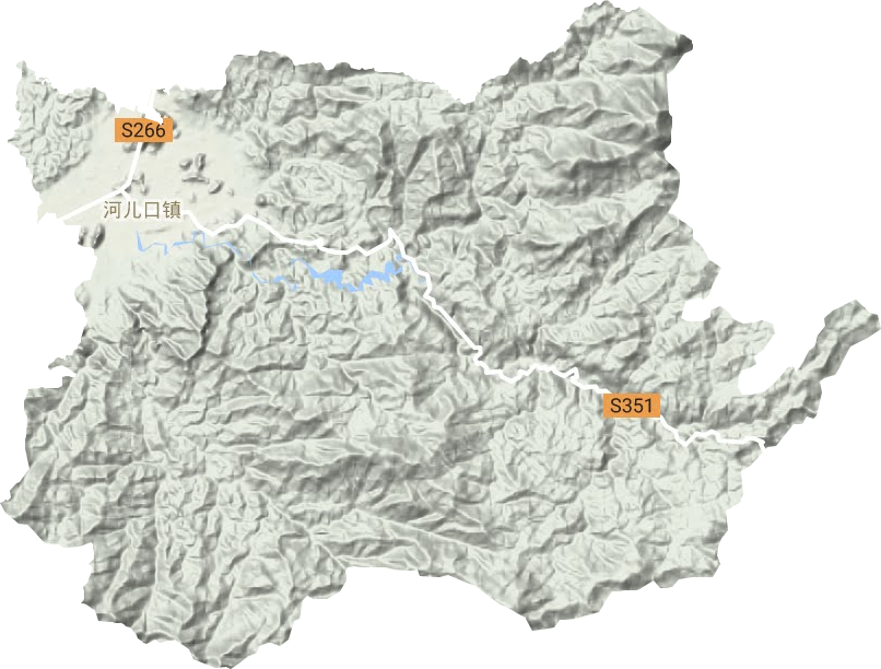 河儿口镇地形图