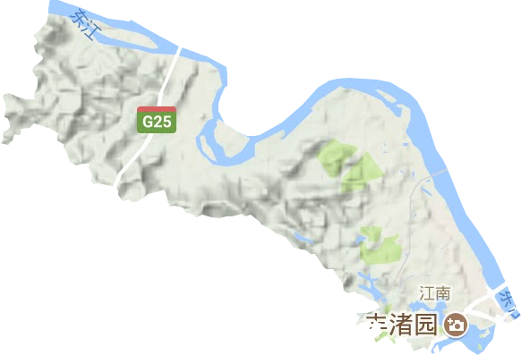 江南街道地形图