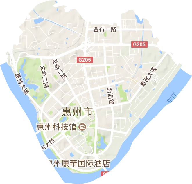 江北街道地形图