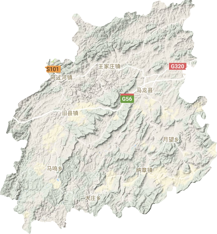马龙县地形图