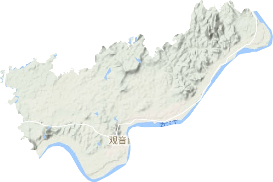 观音阁镇地形图