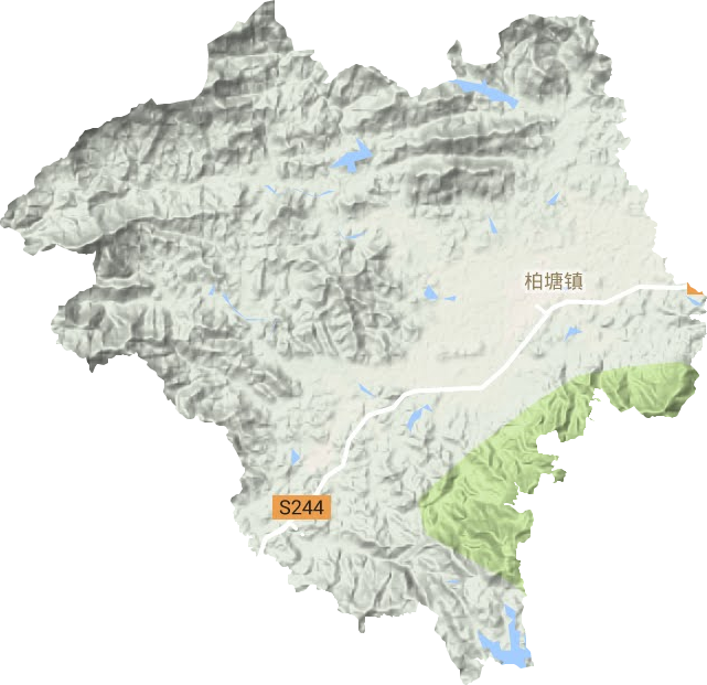 柏塘镇地形图