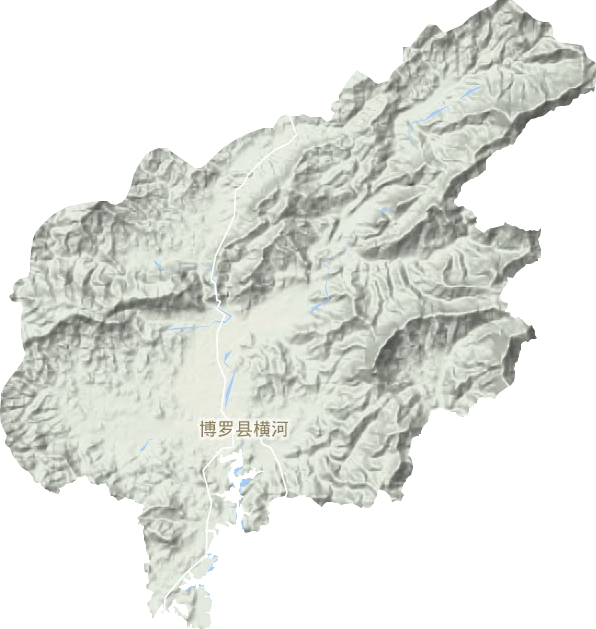 横河镇地形图