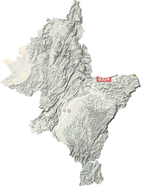 罗平县地形图