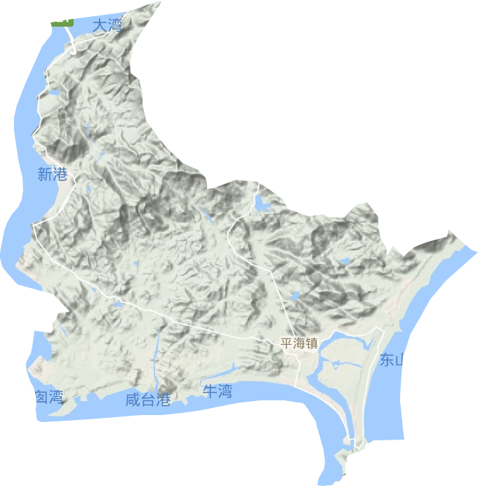 平海镇地形图