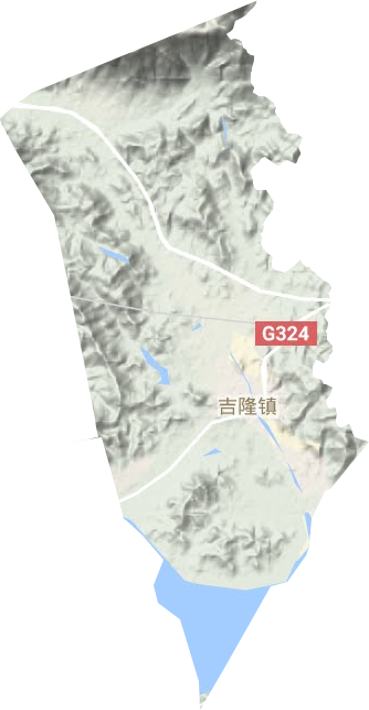 吉隆镇地形图