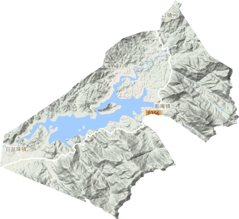 白盆珠镇地形图