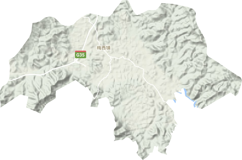 梅西镇地形图
