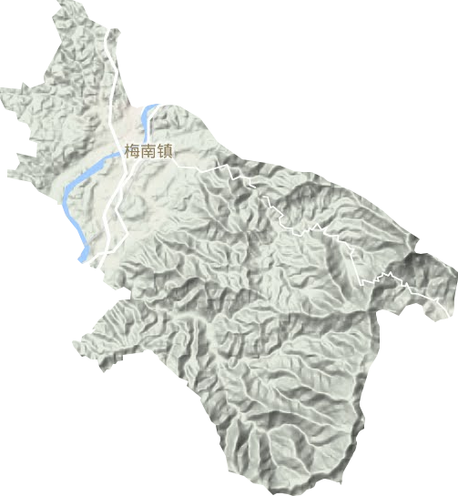 梅南镇地形图