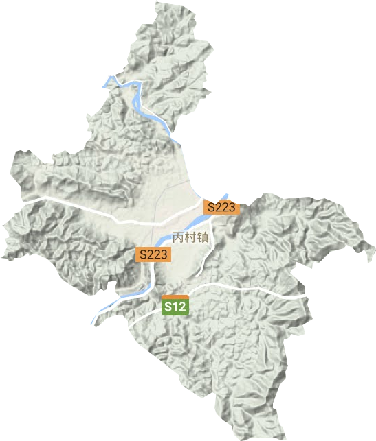 丙村镇地形图