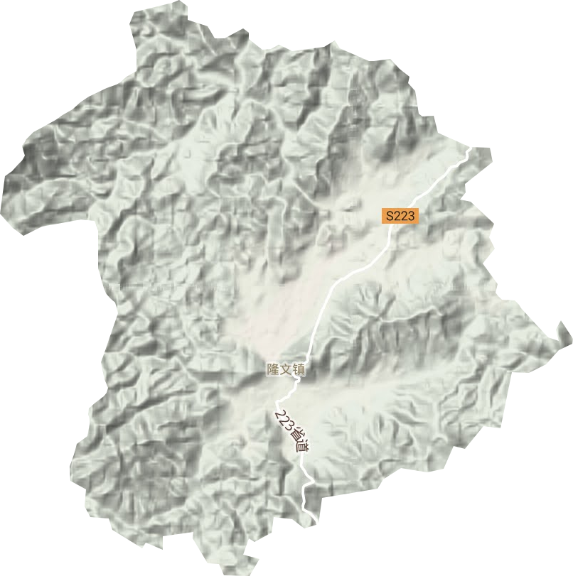 隆文镇地形图