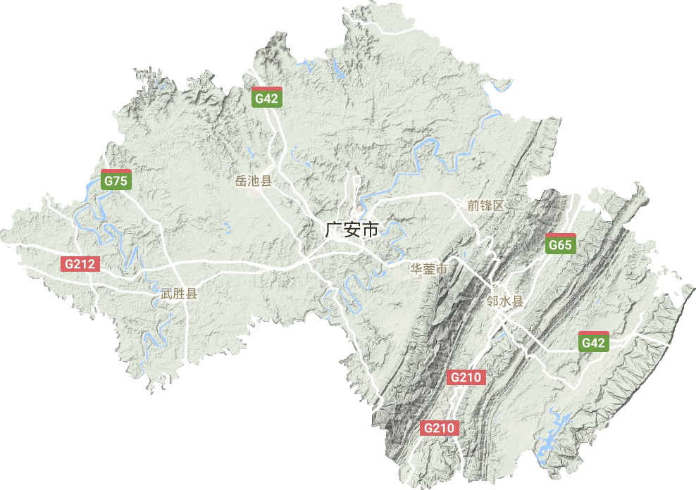 广安市地形图