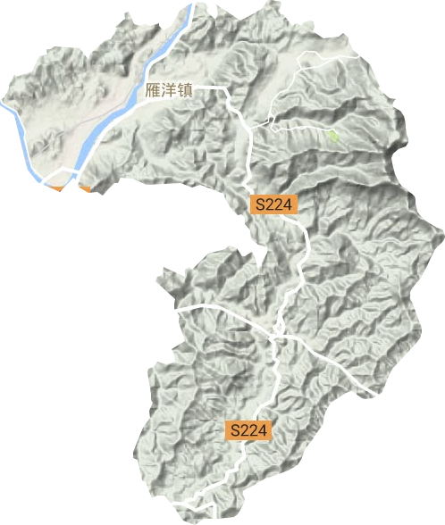 雁洋镇地形图