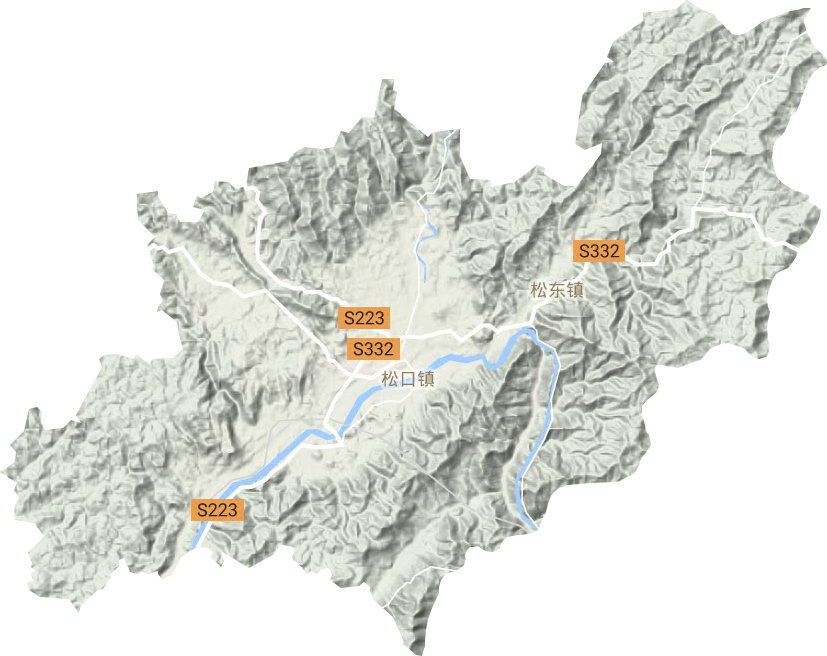 松口镇地形图