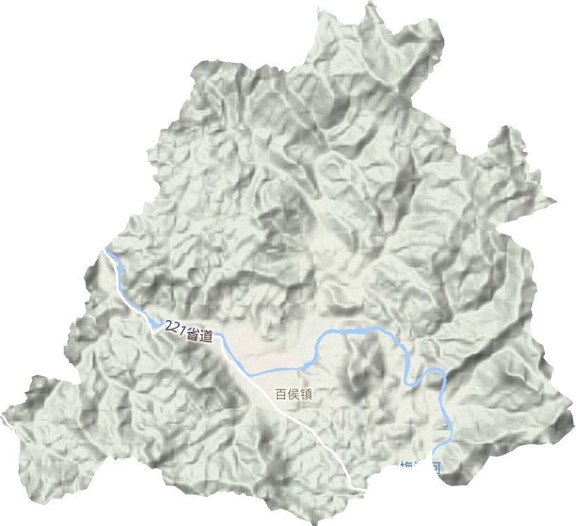 百侯镇地形图