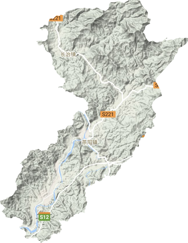 茶阳镇地形图