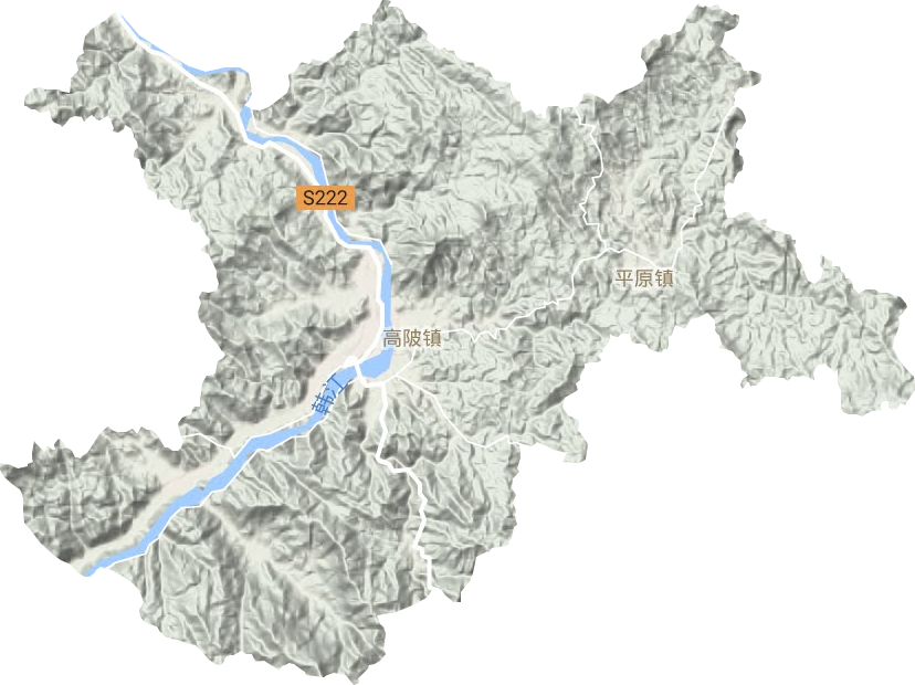 高陂镇地形图