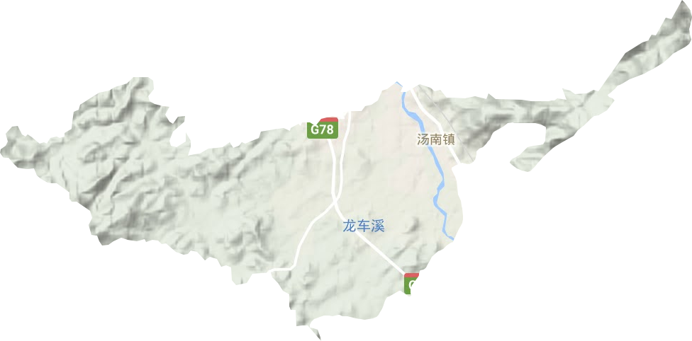 汤南镇地形图