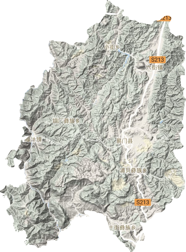 易门县地形图
