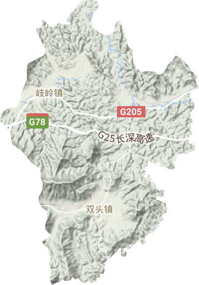 岐岭镇地形图