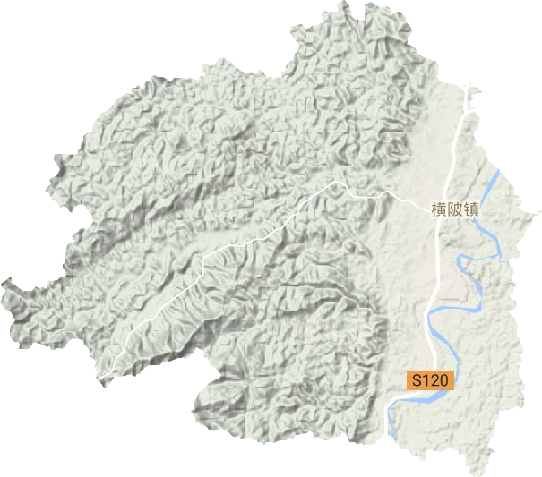 横陂镇地形图