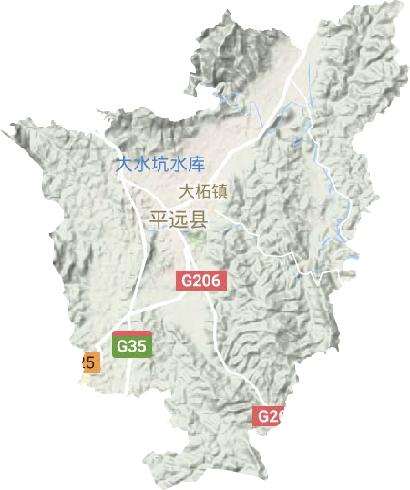大柘镇地形图