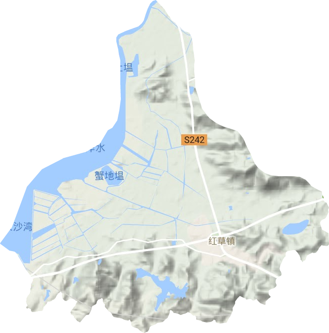红草镇地形图