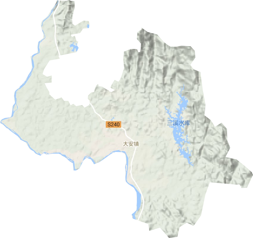 大安镇地形图