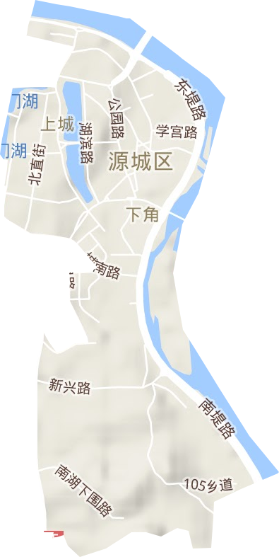 上城街道地形图