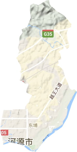东埔街道地形图