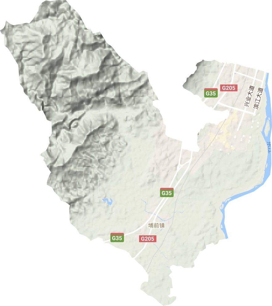 埔前镇地形图