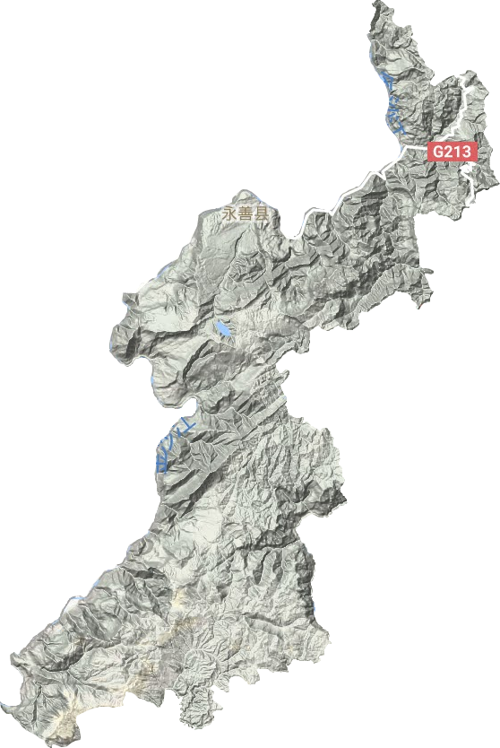 永善县地形图