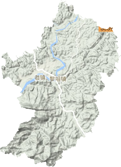黎咀镇地形图