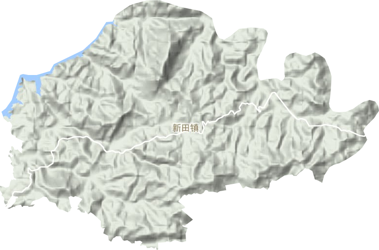 新田镇地形图