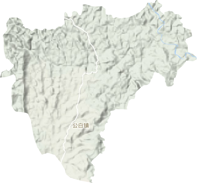 公白镇地形图