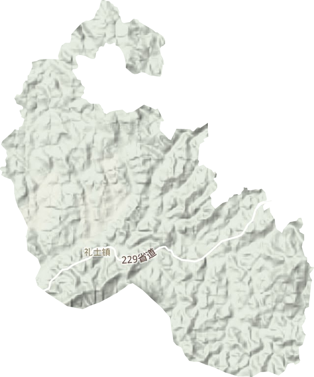 礼士镇地形图