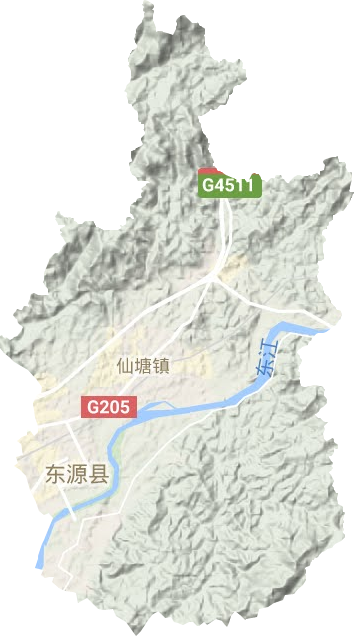 仙塘镇地形图
