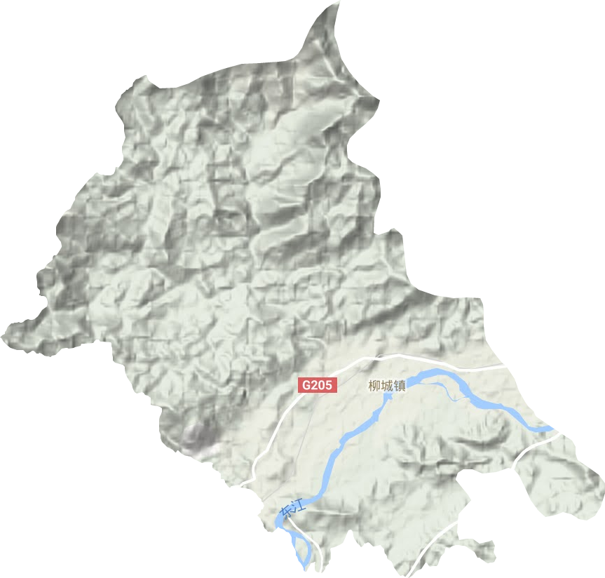 柳城镇地形图
