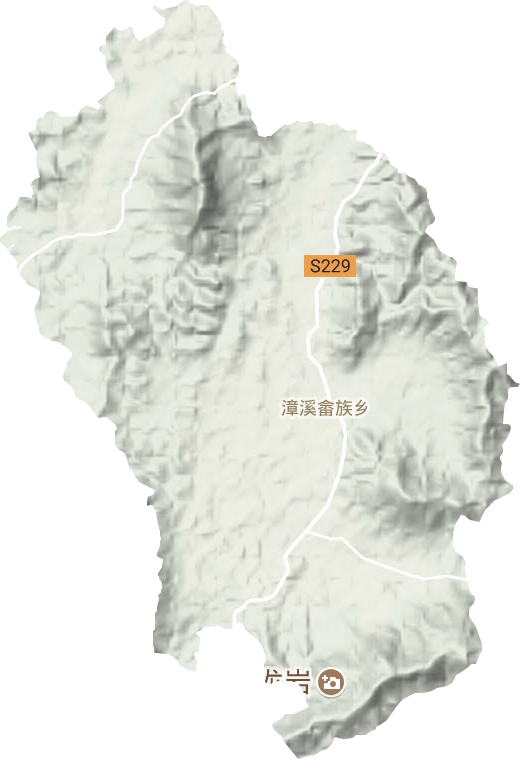 漳溪乡地形图