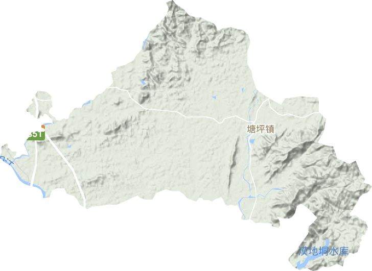 塘坪镇地形图