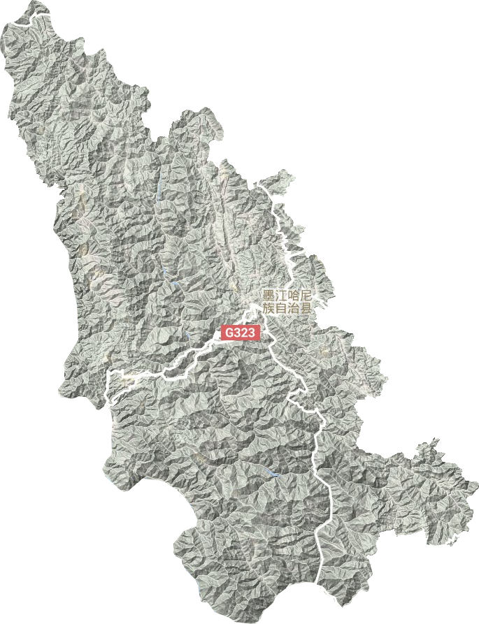 墨江哈尼族自治县地形图