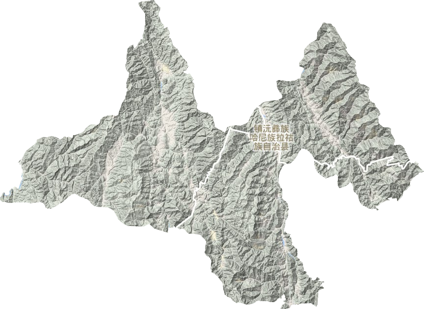 镇沅彝族哈尼族拉祜族自治县地形图