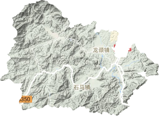 龙颈镇地形图
