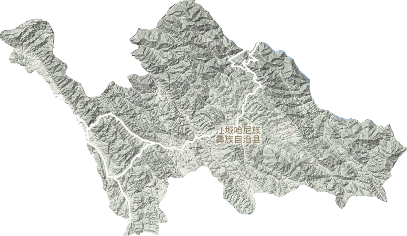 江城哈尼族彝族自治县地形图