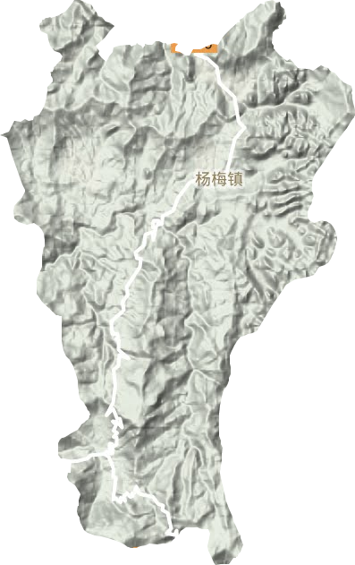 杨梅镇地形图