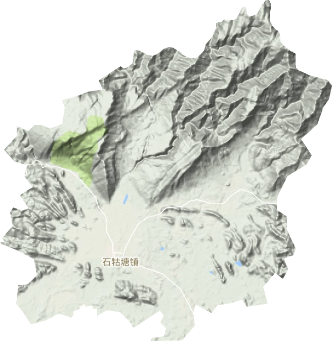 石牯塘镇地形图