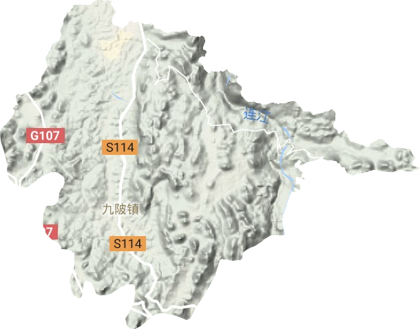 九陂镇地形图