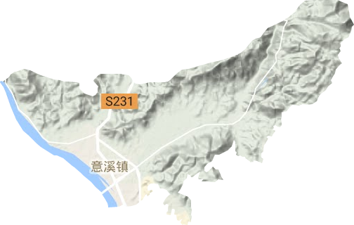 意溪镇地形图