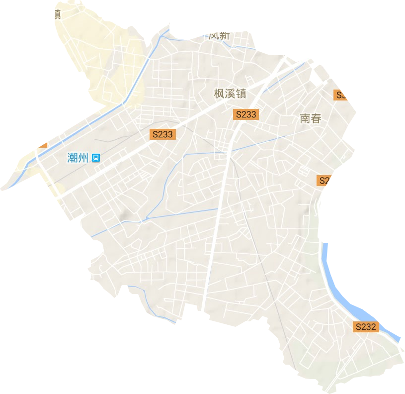 枫溪镇地形图