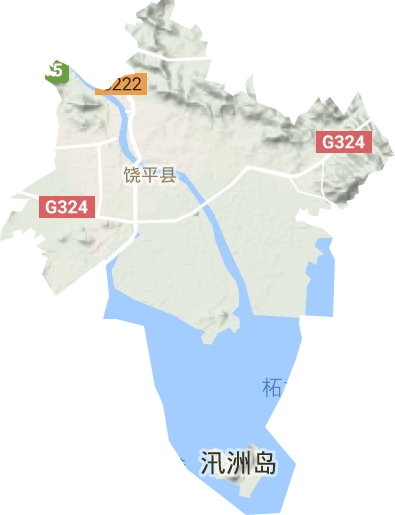 黄冈镇地形图